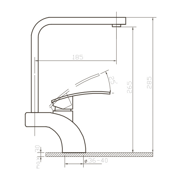 35-03P Alfa  Смеситель для кухни  ARGO kran 3503palfa - Вид №1