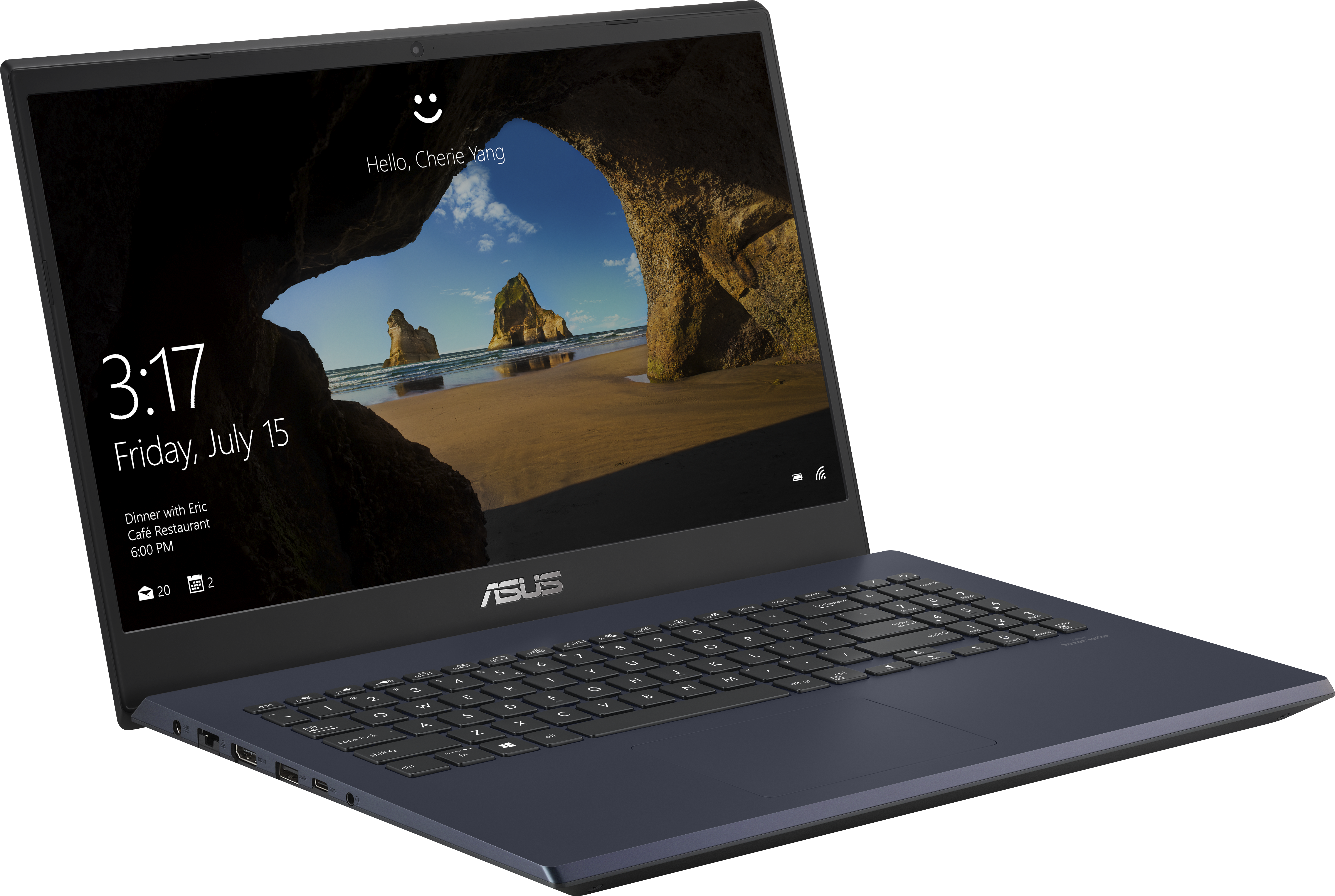 90NB0QI1-M02480 x571li-bq155t 15.6"(1920x1080 (матовый) ips)/intel core i5 10300h(2.5ghz)/8192mb/512ssdgb/nodvd/ext:nvidia geforce gtx1650ti(4096mb)/cam/bt/wifi/war 1y/2.14kg/star black/w10 ASUS Santreyd  - Вид №3