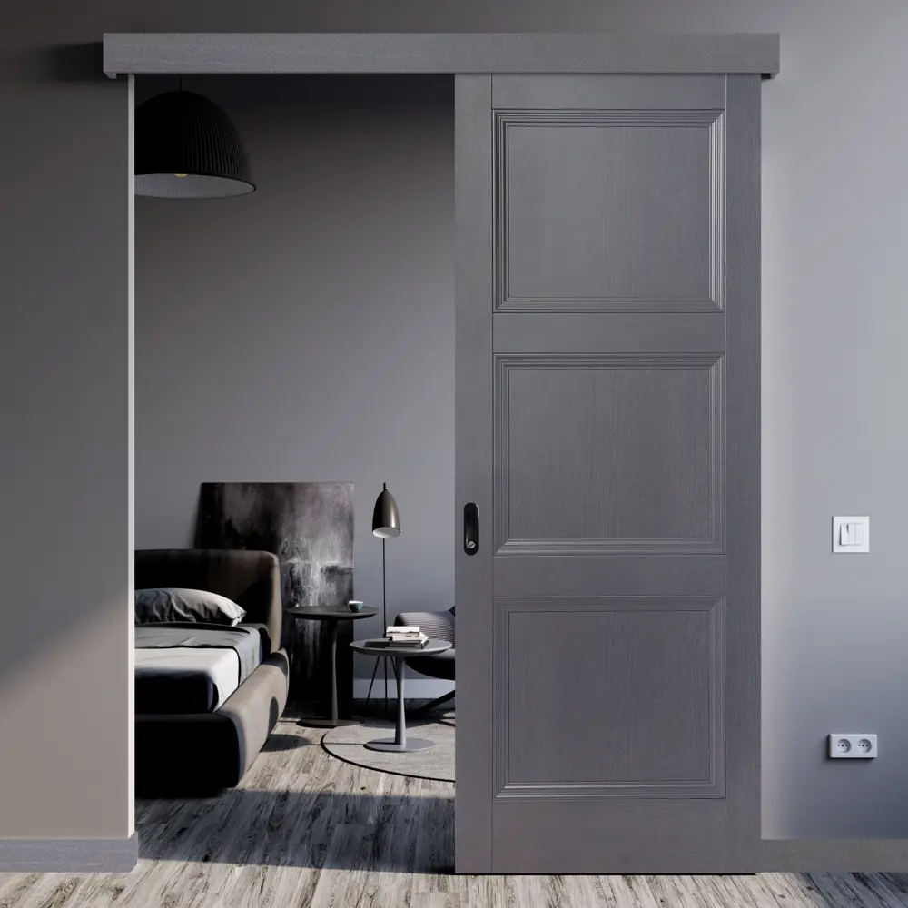 Комплект двери трилло глухая 80x200 см Hardflex цвет грей легно без доборов МАРИО РИОЛИ STLM-2181077 - Вид №1