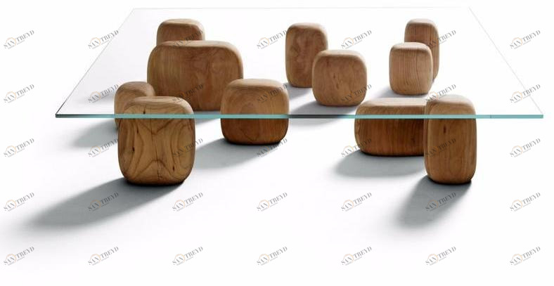 DE PADOVA Низкий квадратный журнальный столик sun-id-1387210