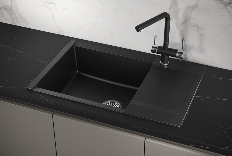 ES-7807, ТУРМАЛИН, кухонная мойка, кварц, ESTETICA GRANULA 7807-ST263 - Вид №1