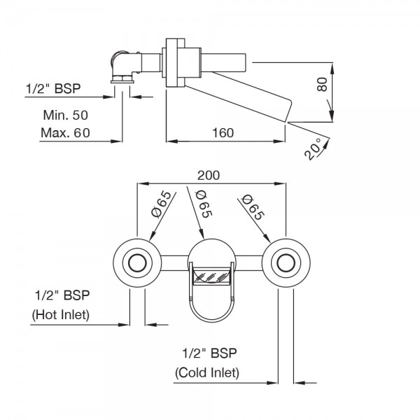 FLE-CHR-63433 Смеситель встраиваемый Artize Fleur Хром - Вид №1