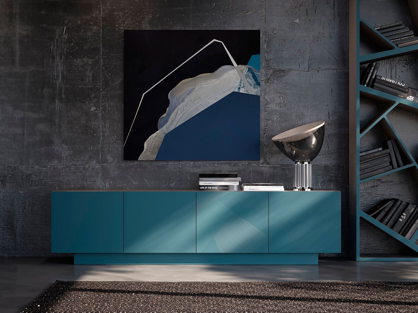 Деревянный шкаф с распашными дверями Voltan гравировка ARCH-00018288 - Вид №3