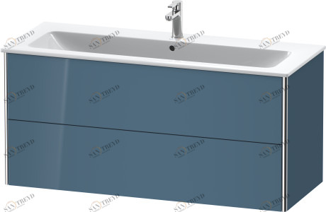 XS417404747 Тумбочка подвесная XSquare #XS4174 1210 x 478 мм Каменно-синий глянцевый лак Duravit