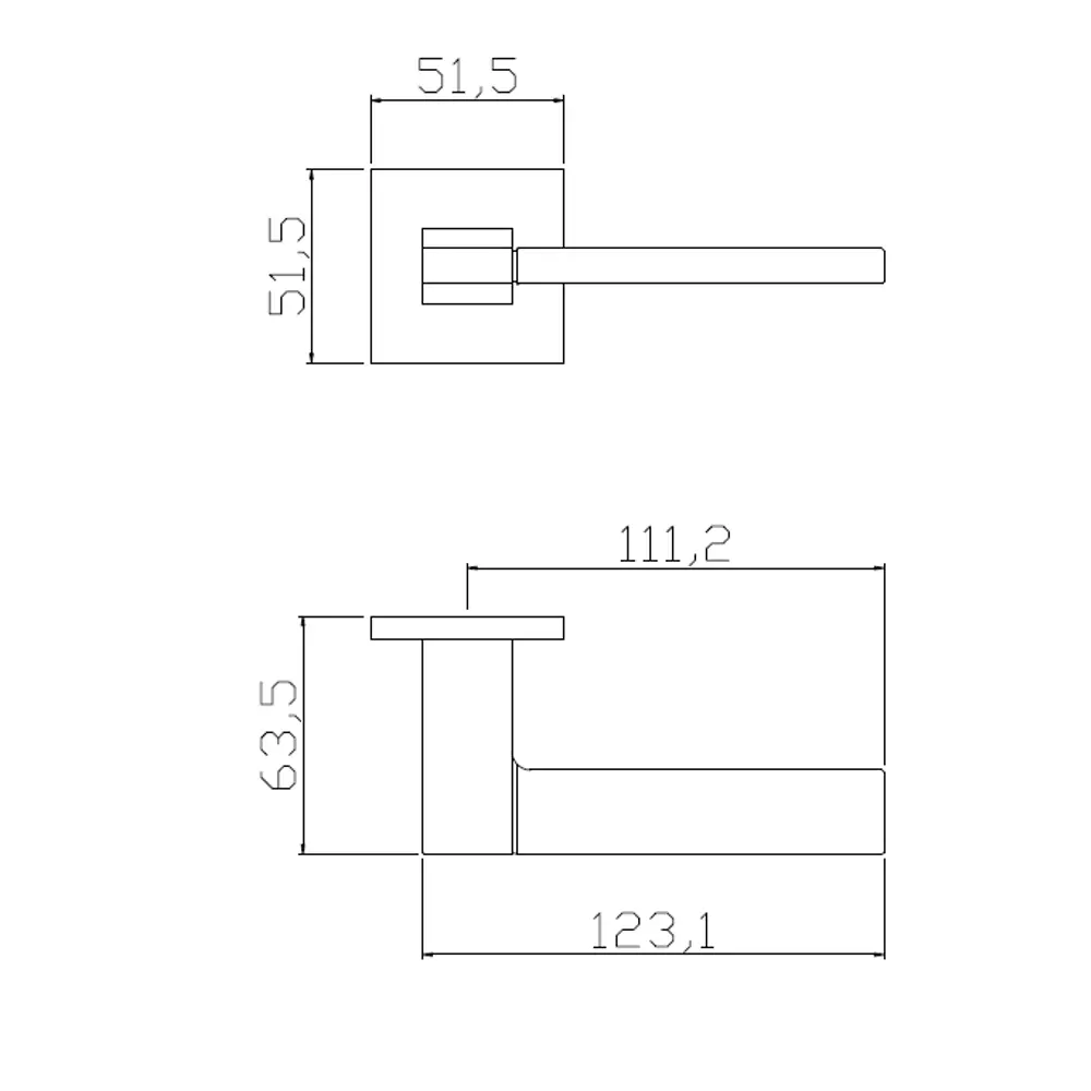 Дверные ручки Edson EDS-133H-Q2 в элегантном черном исполнении 85170387 STLM-0059389 - Вид №4