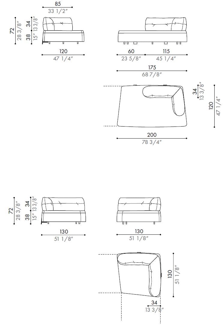Съемный секционный диван Désirée divani ETHÌA ARCH-00060497 - Вид №10