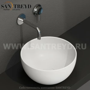 B6T30BO Накладная раковина на столешницу  круглая Ceramica Globo T-EDGE