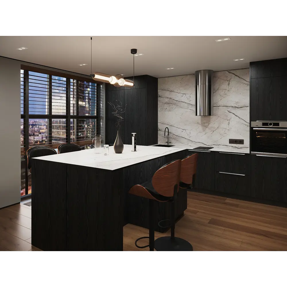 Фасад кухонный KONSENSA Канск черный 40×77 см с текстурой дерева 89423362 STLM-1576570 - Вид №10