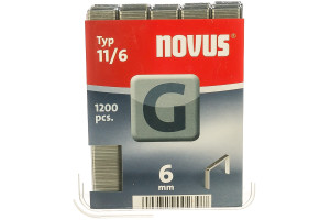 13674007 Скобы плоские 1200 шт. для степлера (1,25х10,6х6 мм; 11/6) 042-0384 Novus