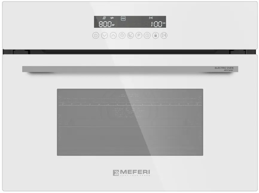 91702995 Электрический встраиваемый духовой шкаф Meferi Meo608wh Microwave 60x46x55 см цвет белый STLM-0875432