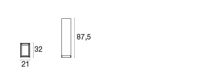 Стальная прямоугольная высокая плантатор emu Patchwall ARCH-00112663