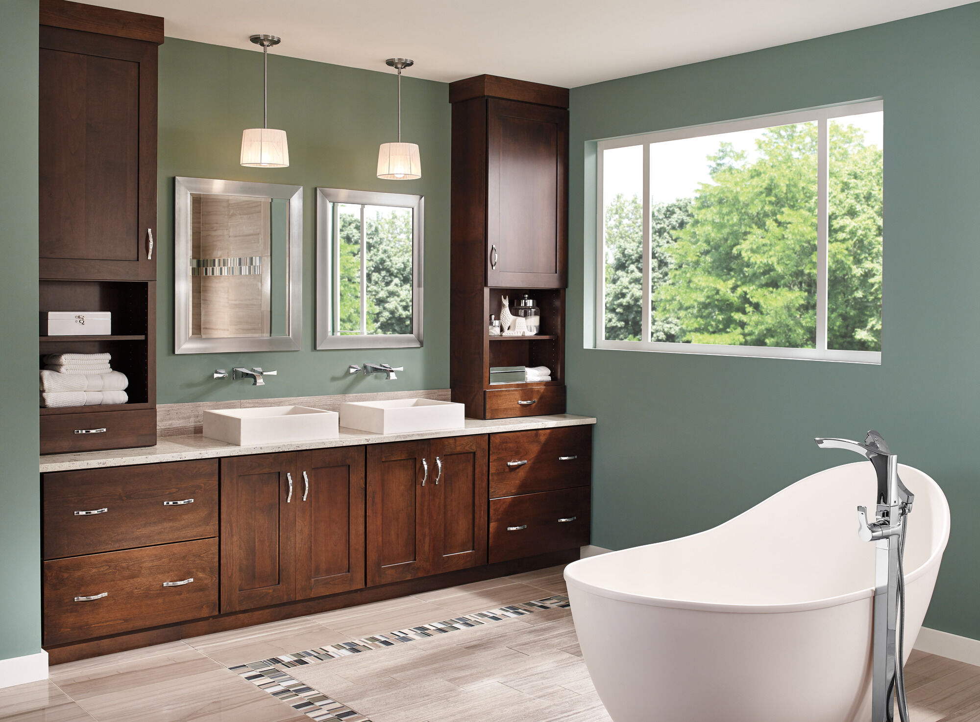 T3551LF-WL Накладка для смесителя для ванной комнаты с двумя ручками Delta Faucet Dryden Хром  - Вид №4