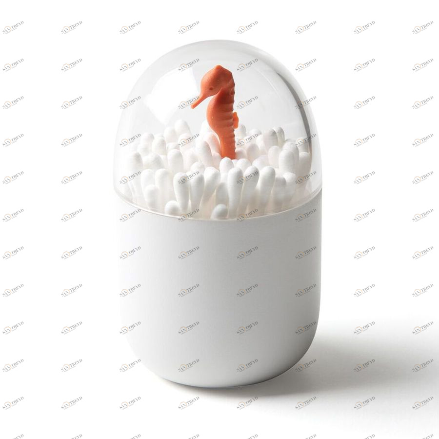 Контейнер для ватных палочек Seahorse белый Qualy QL10314CLWH