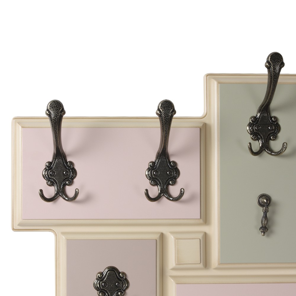 11529 Вешалка настенная Пандора 9 Айвори Акварель BOGACHO 4627139502135 - Вид №2