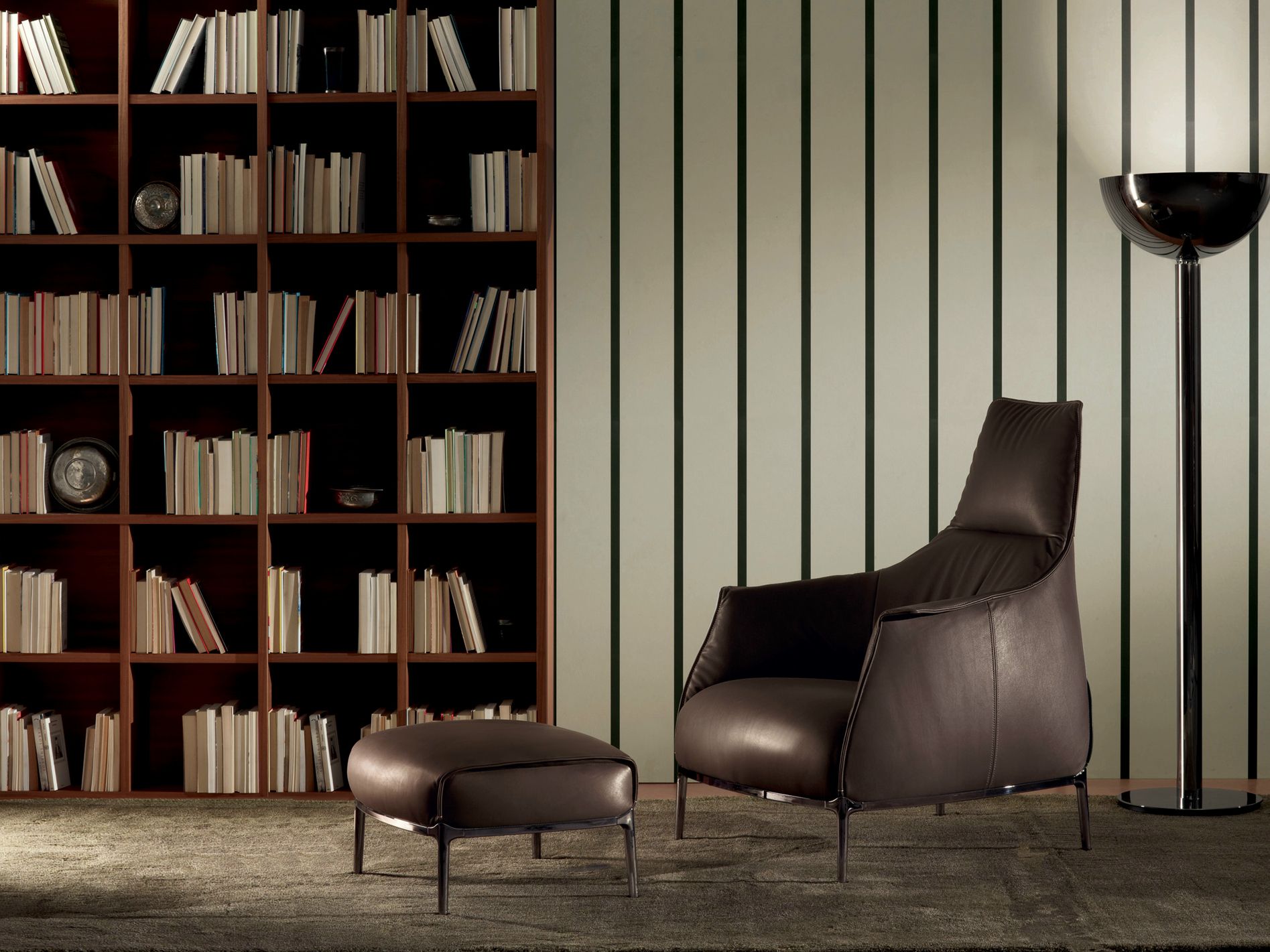 Кресло с подголовником и подлокотниками Poltrona Frau коллекция-диваны и кресла ARCH-00061063 - Вид №1