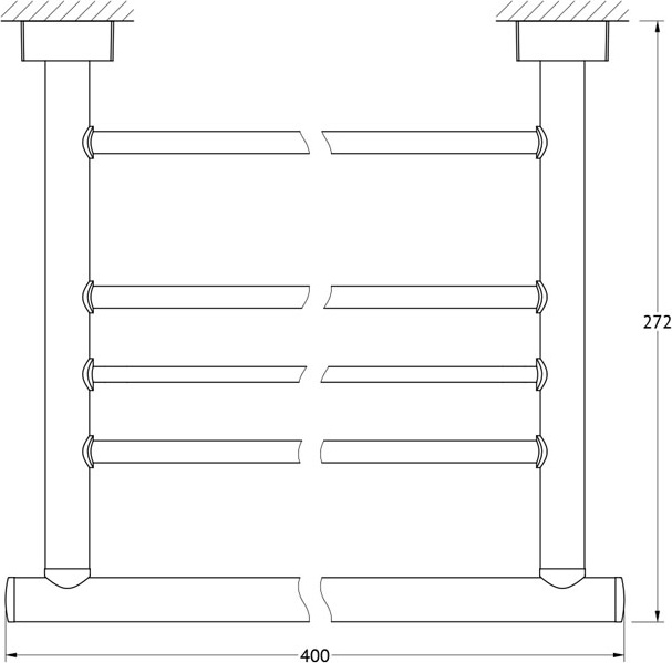 ESP 040 Полка для полотенец со штангой 40 cm FBS Esperado - Вид №1
