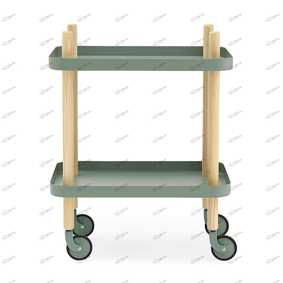 Стол сервировочный на колесиках Block темно-зеленый Normann Copenhagen 602204