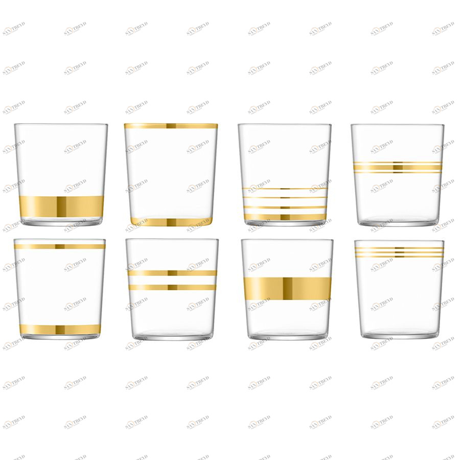 Набор из 8 стаканов с золотым декором Deco 390 мл LSA International G133713216