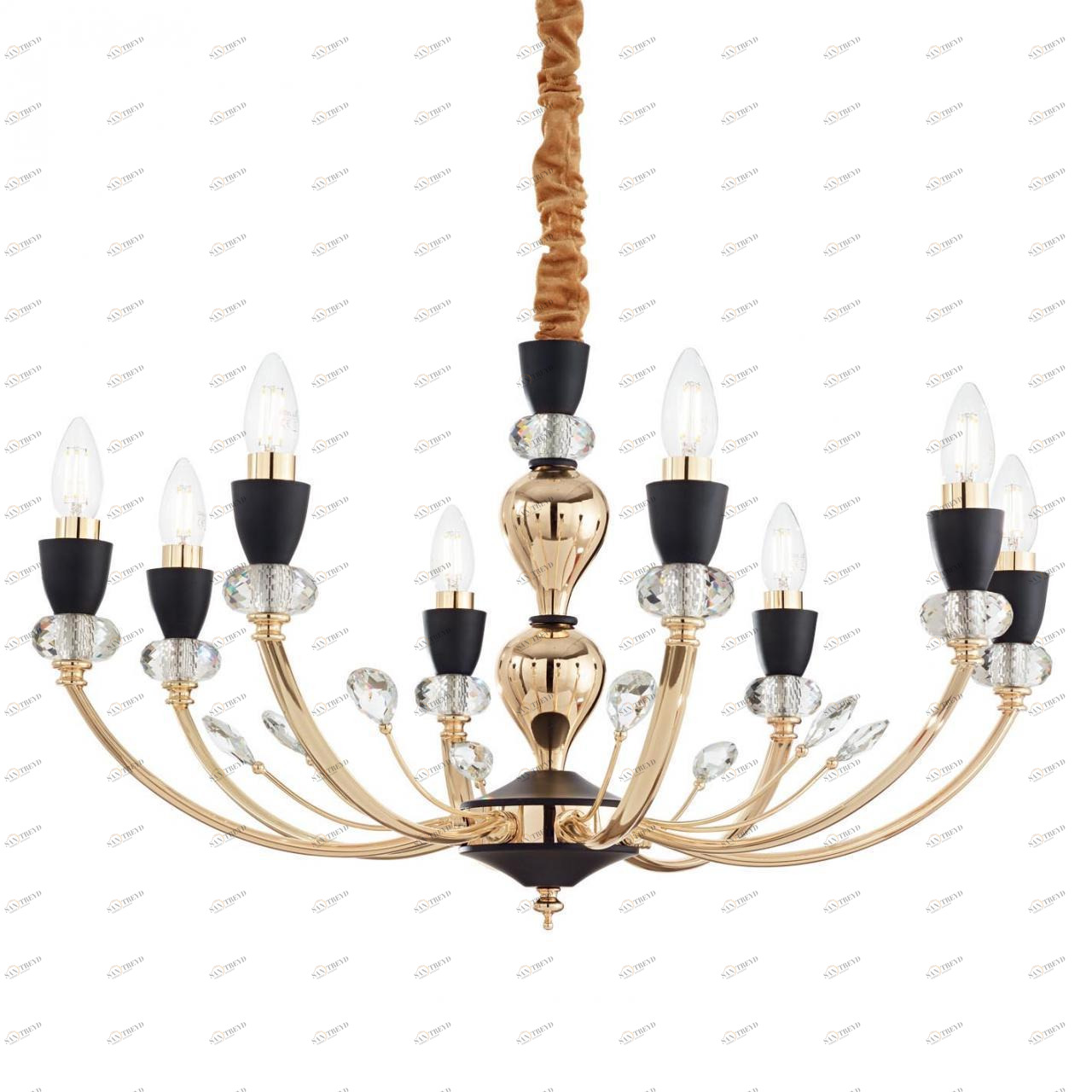 Подвесная люстра Ideal Lux Vanity SP8 IDEAL LUX ДИЗАЙНЕРСКИЕ, VANITY 312813 Золотой 