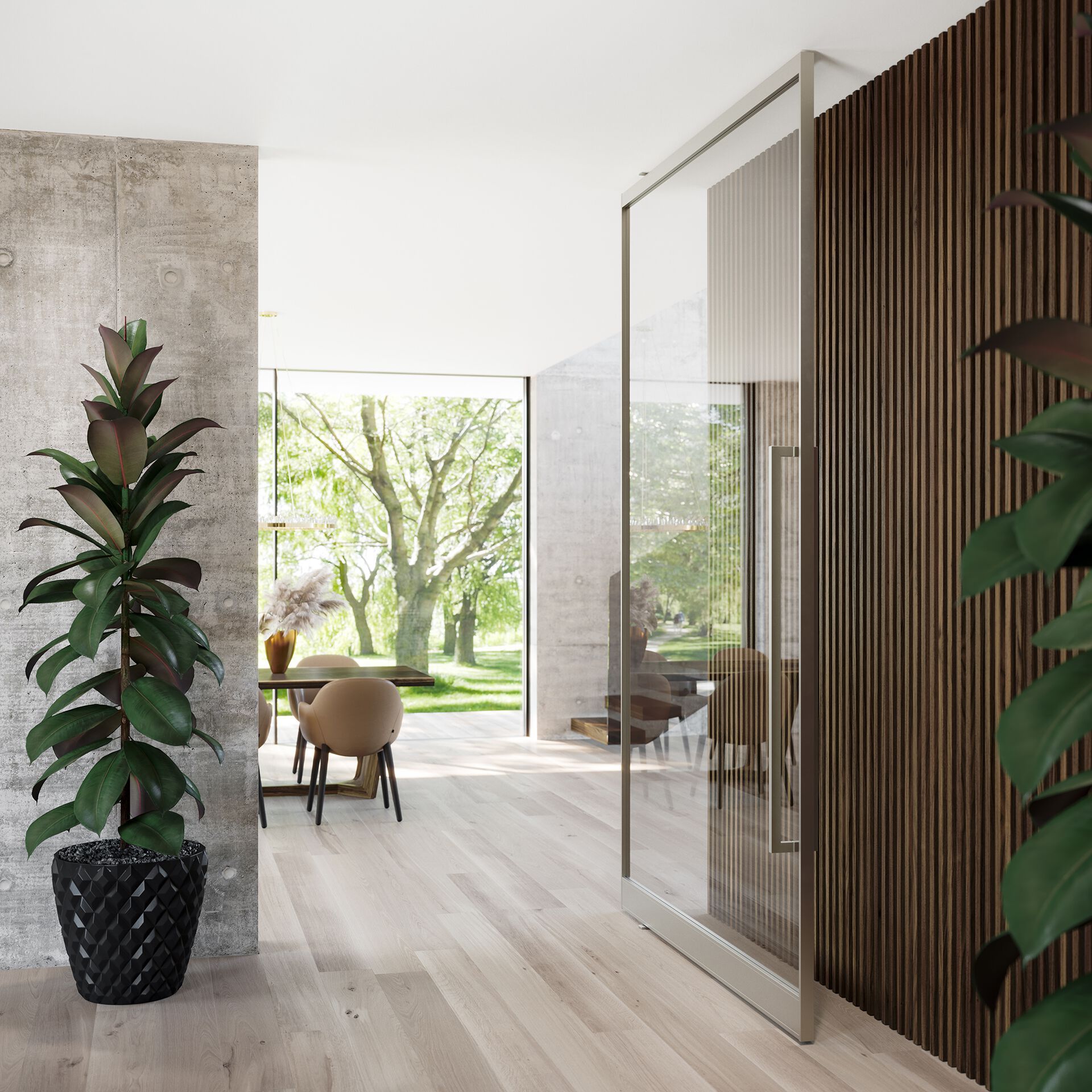 Алюминиевая и стеклянная поворотная дверь AXIS AXIS PREMIUM ARCH-00126485 - Вид №6