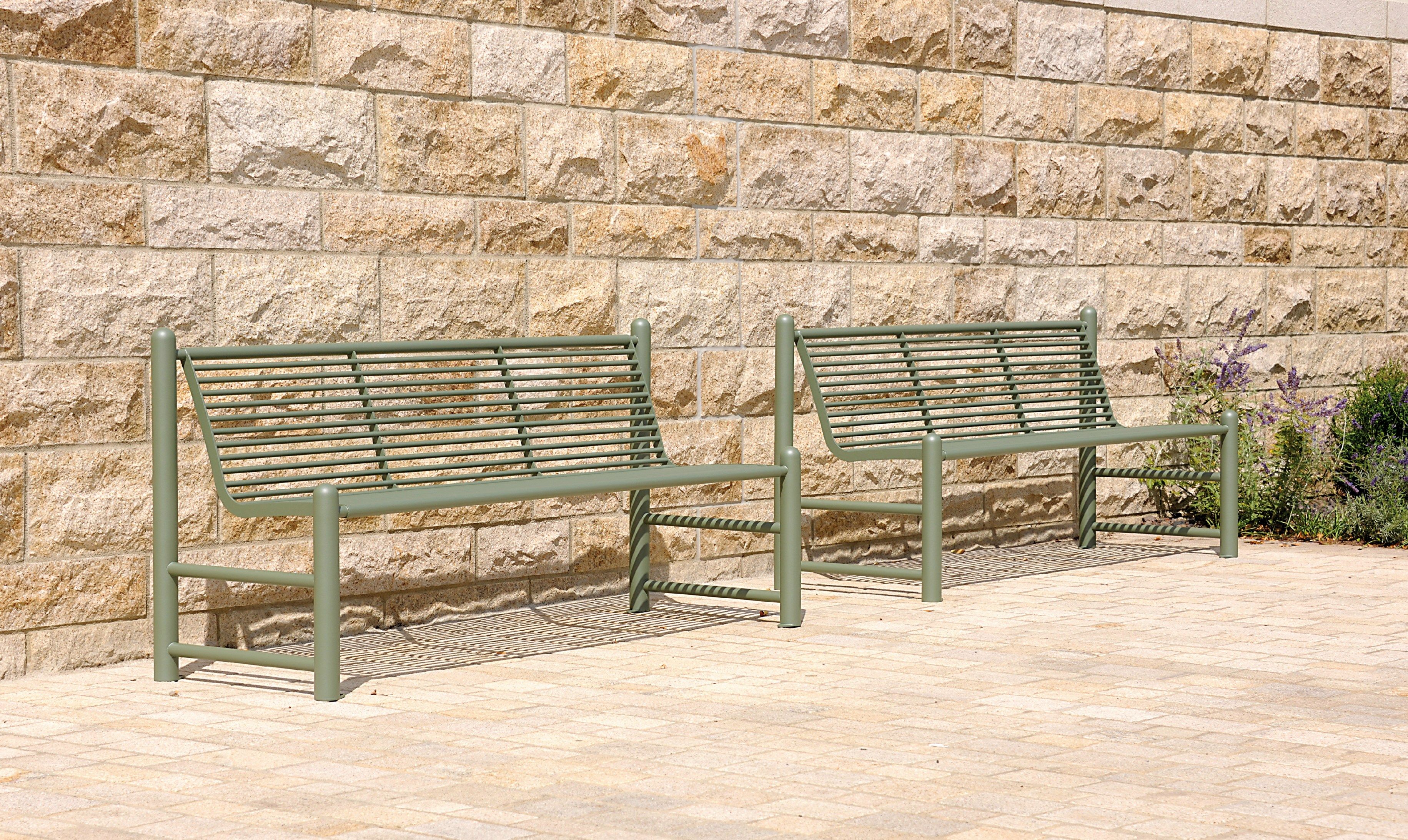 Скамья из нержавеющей стали со спинкой BENKERT BANKE Siardo ARCH-00110413 - Вид №3