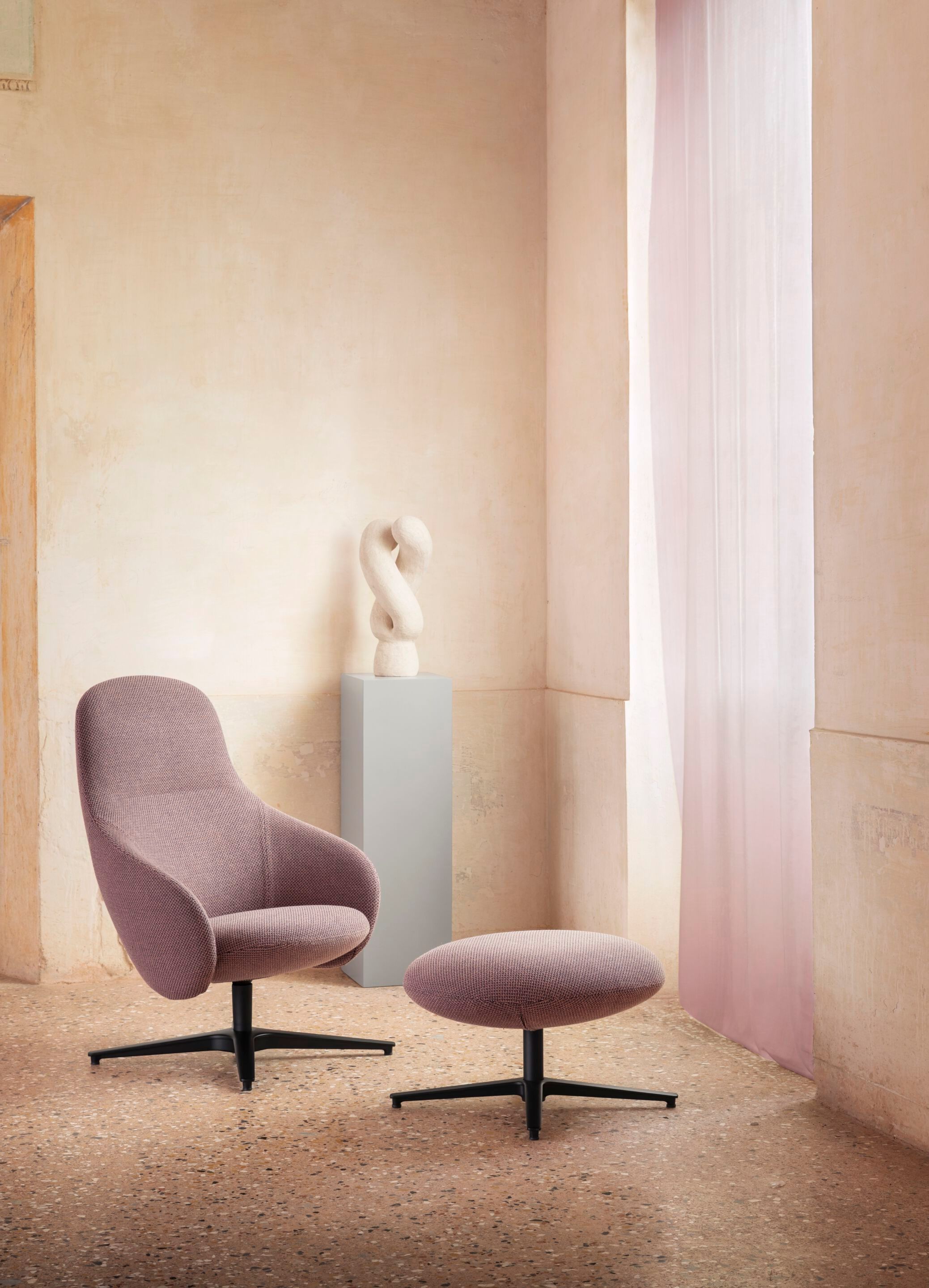 Тканевое кресло с подлокотниками и алюминиевым основанием с 4 спицами Miniforms Nebula ARCH-00125423 - Вид №4