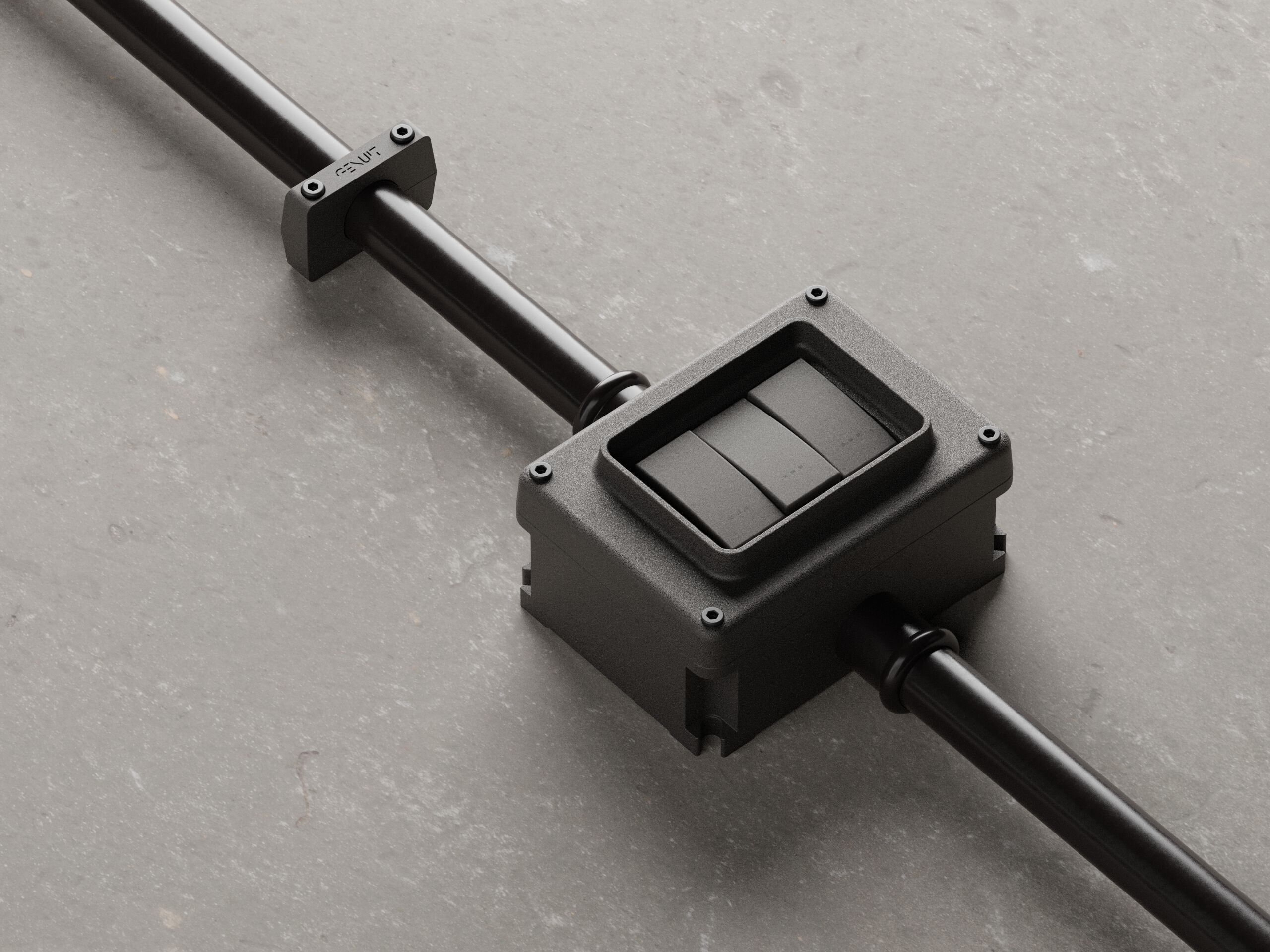 Анодированный алюминиевый ящик для электрической системы Genuit Graphite ARCH-00089551