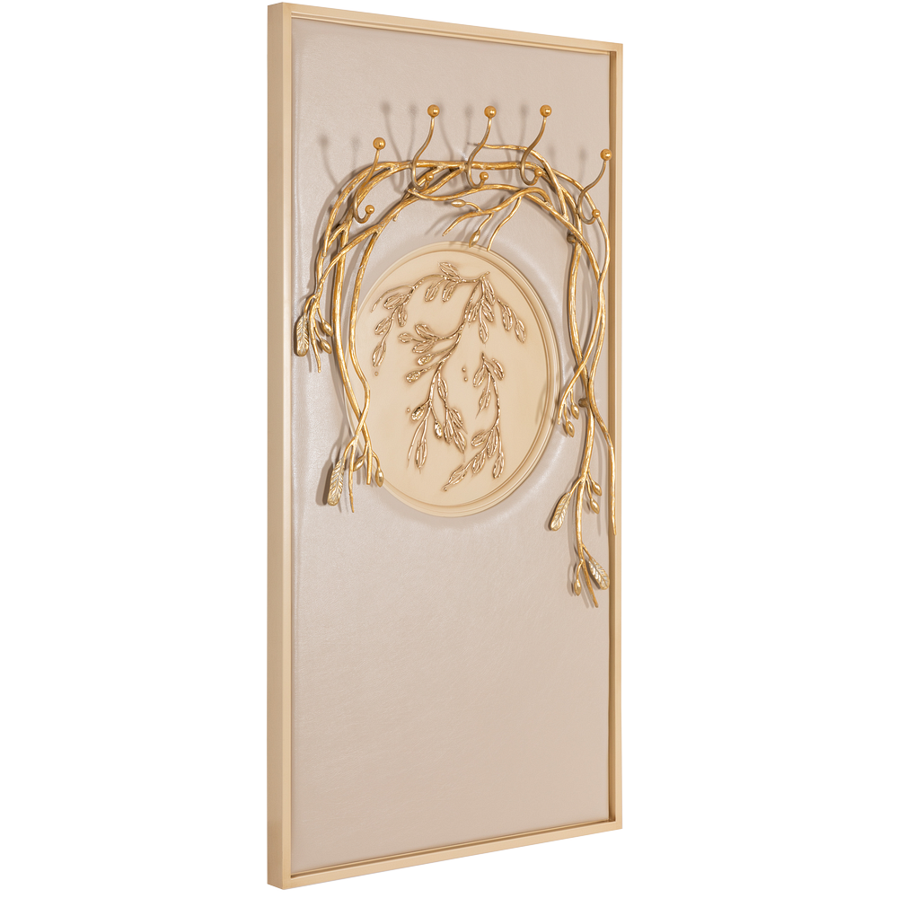 15015 Вешалка настенная Oliva Branch Айвори Мраморное золото BOGACHO 4627196597518 - Вид №4