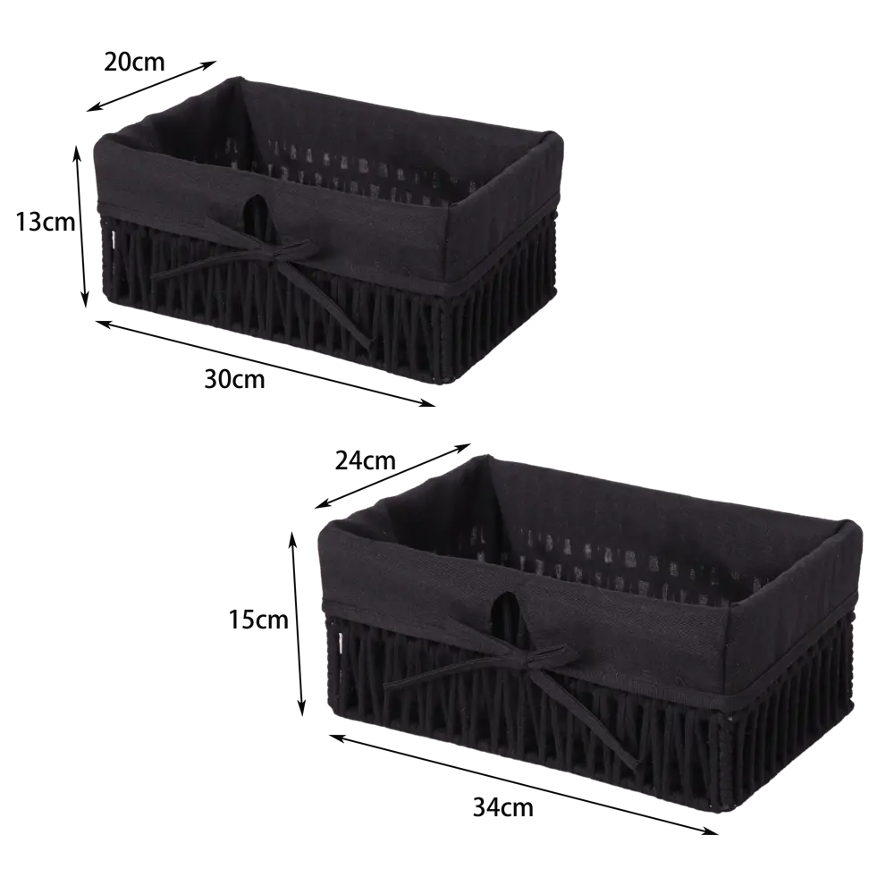 Корзина Konsensa 34x15x24 см полиэстер цвет черный STLM-2153830