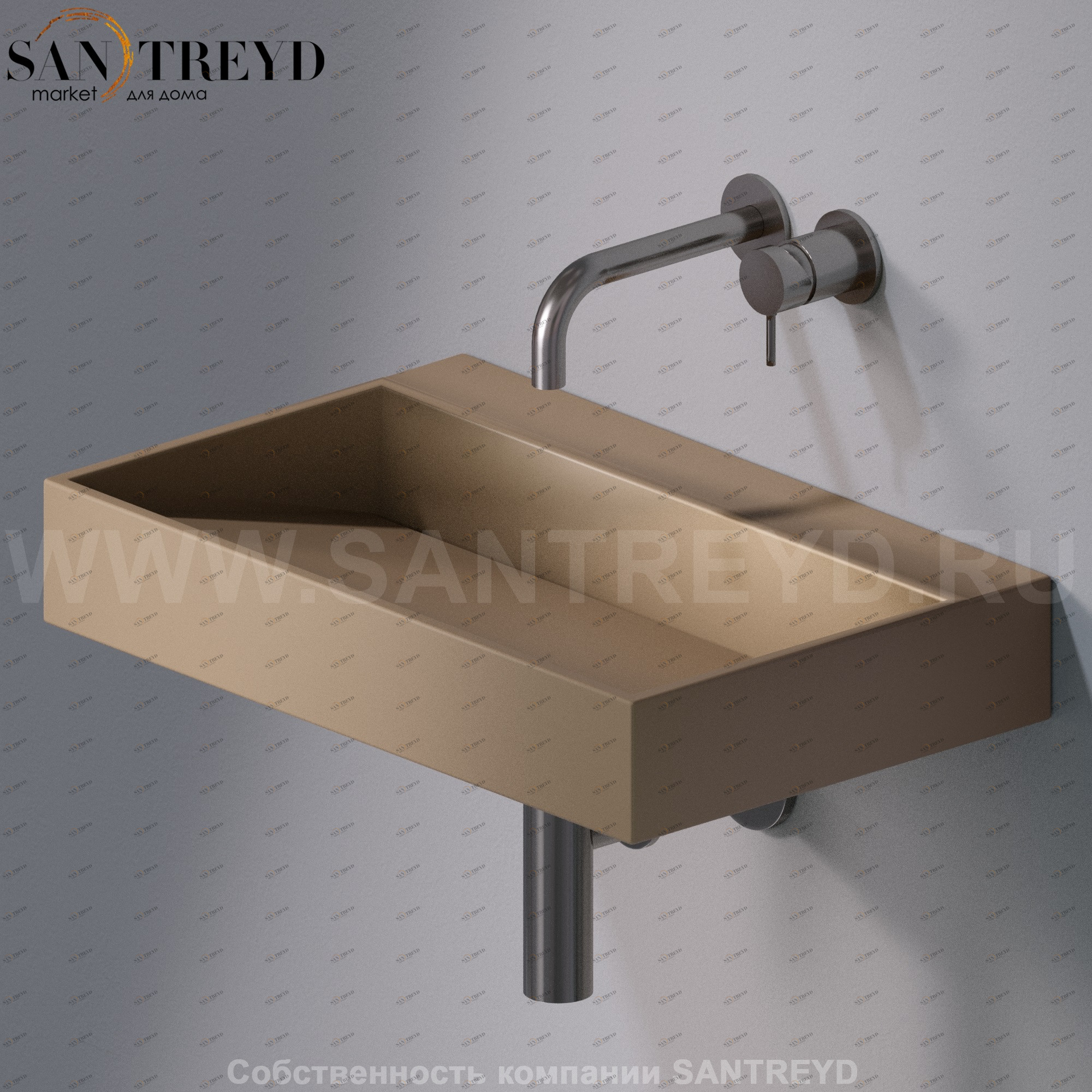 L010T1RPV4.132 Подвесная раковина настенная прямоугольная A. e T. Italia P35 AeT ITALIA