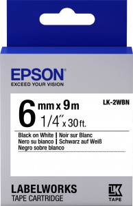 C53S652003 tape lk-2wbn blk/wht 6/9 Epson