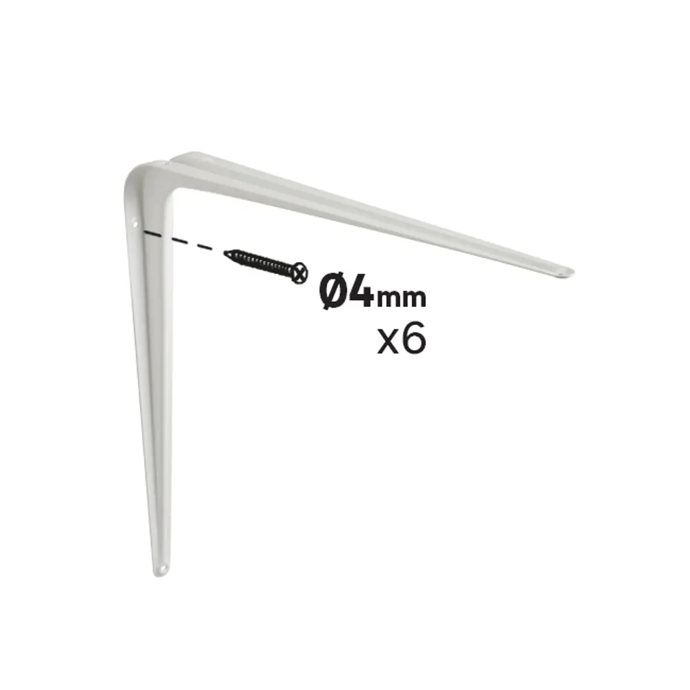 Утилитарный кронштейн Normo 35x40 см нагрузка до 25 кг цвет белый 89438021 STLM-2140218 Santreyd  - Вид №4