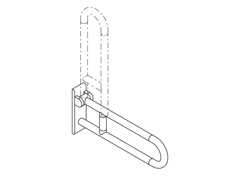 801.50D200 опорная ручка HEWI HEWI active+  - Вид №3