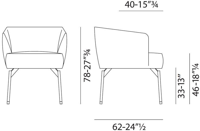 Vibieffe Кресло из ткани или кожи с подлокотниками 770 level sun-id-1464349 - Вид №8