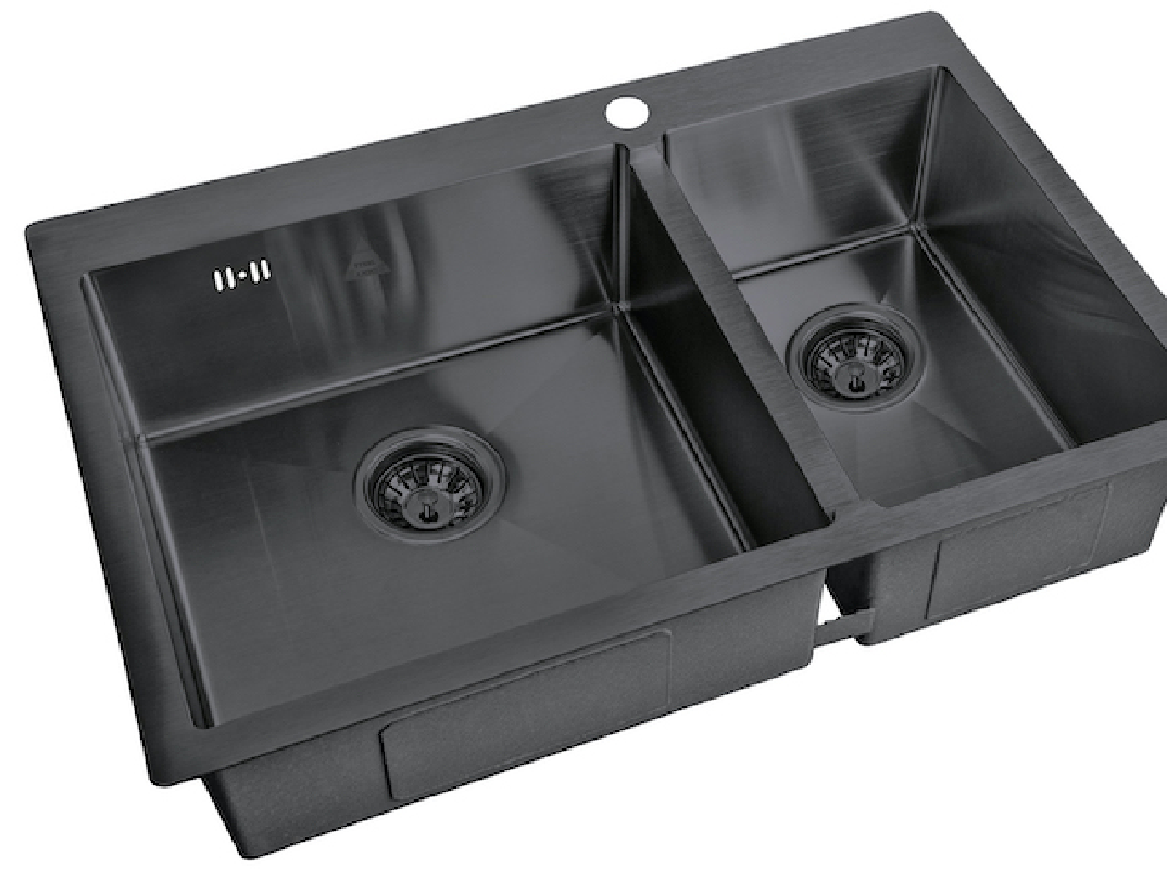91074701 Мойка Sink SH 78-2-51-L GRAFIT 78х51х20см прямоугольник нержавеющая сталь цвет графит STLM-0470277 STEEL HAMMER
