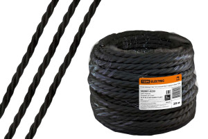 93731332 Ретро провод Эко 3х1.5 20 м ГОСТ черный STLM-0559374 TDM ELECTRIC