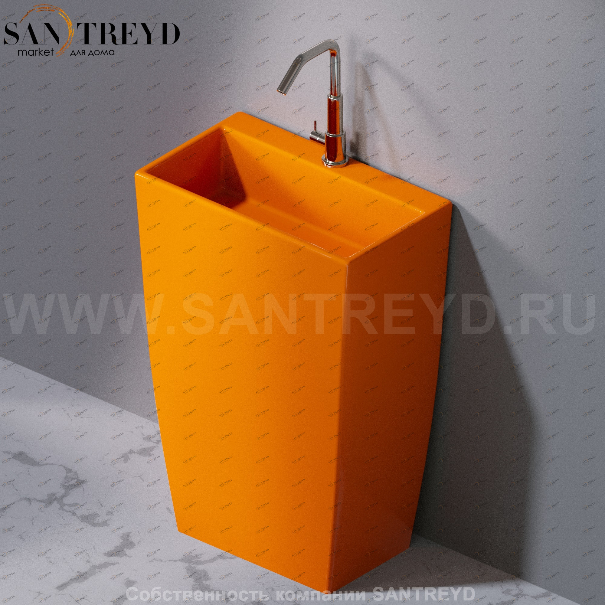 L115114 Напольная раковина стоящая прямоугольная A. e T. Italia Tower AeT ITALIA