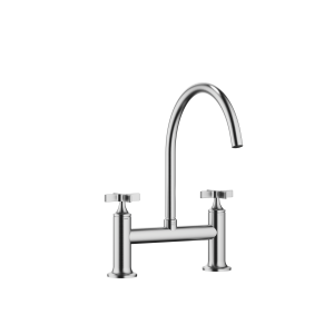 VAIA Мостовой смеситель на два отверстия для ополаскивания/профи-спрей – матовый хром