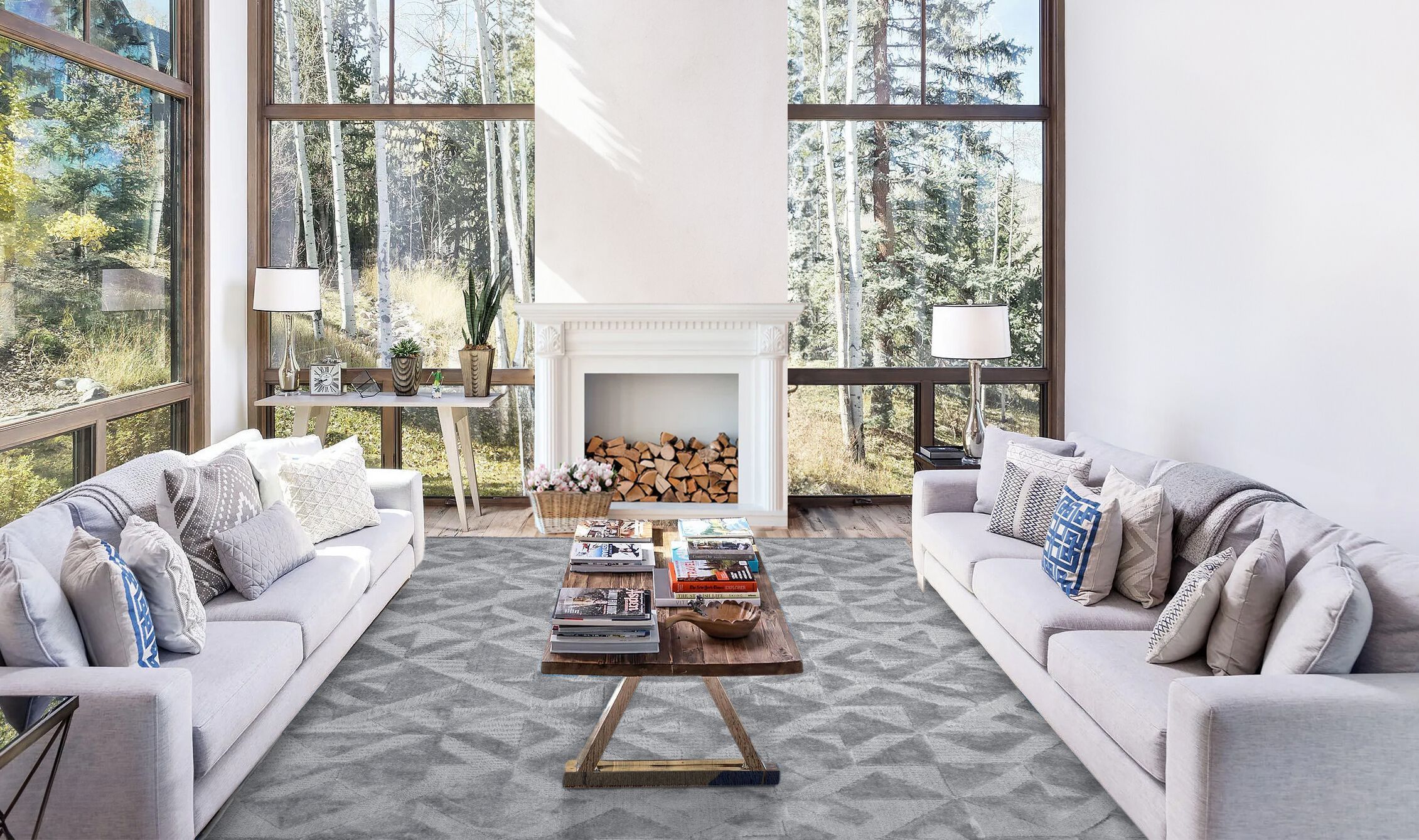 Прямоугольный однотонный ковер с рисунком Ademi Essential ARCH-00079627 - Вид №3