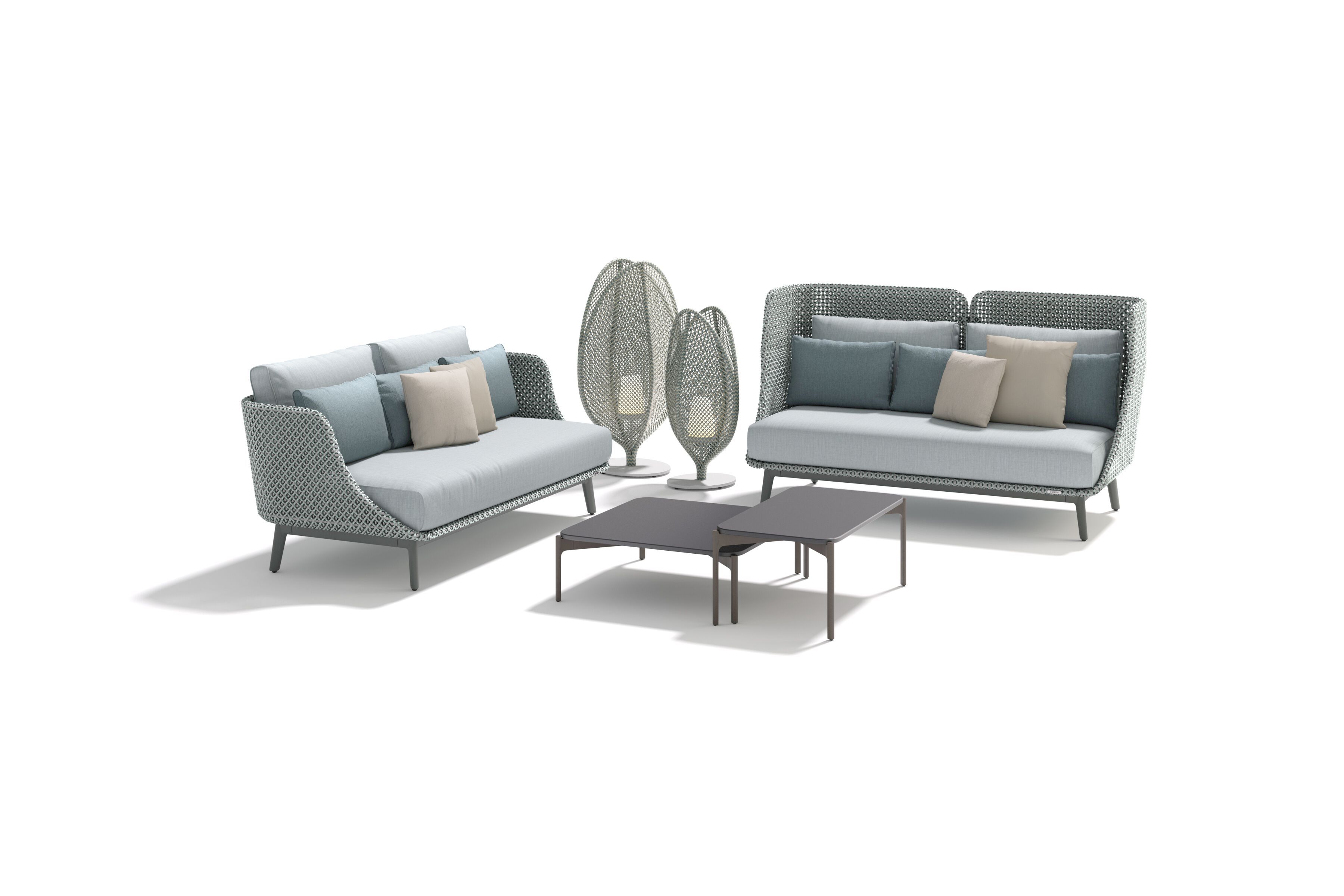 Алюминиевый прямоугольный садовый столик с порошковым покрытием с керамическим материалом DEDON IZON ARCH-00042396 - Вид №3