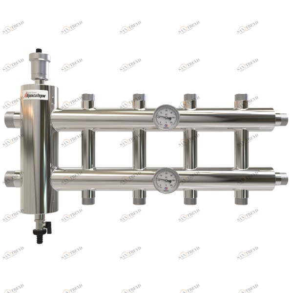 Купить Распределительный коллектор с гидрострелкой 120 кВт, 5 контуров Прокситерм GSK405