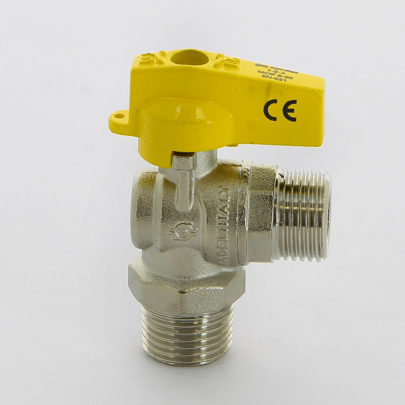 Кран шаровой для газа НН угловой NORMGAS флажок F.I.V. 1/2" FIV 8113R076