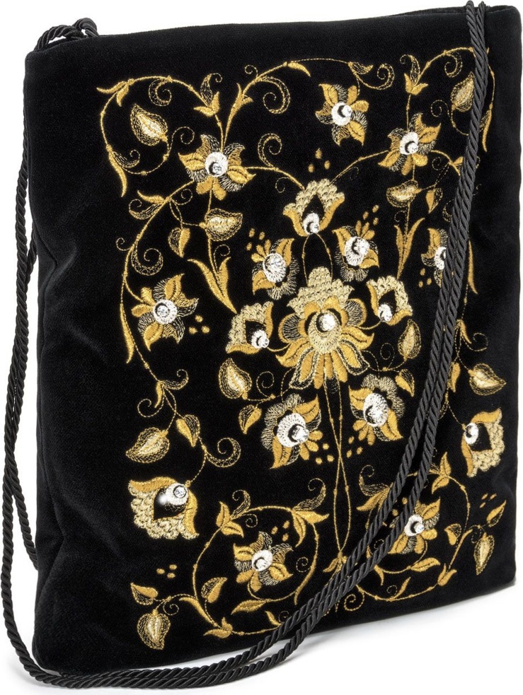 10660429 Торжокские золотошвеи Сумка "Зимняя сказка" бархат Разм. 31*25*4 Мод. 336 Рис. 1291 Бархат 