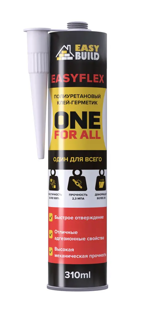 91152014 Полиуретановый клей-герметик универсальный Easybuild Easyflex ONE цвет Ral1015 бежевый 0.31 л STLM-0855525
