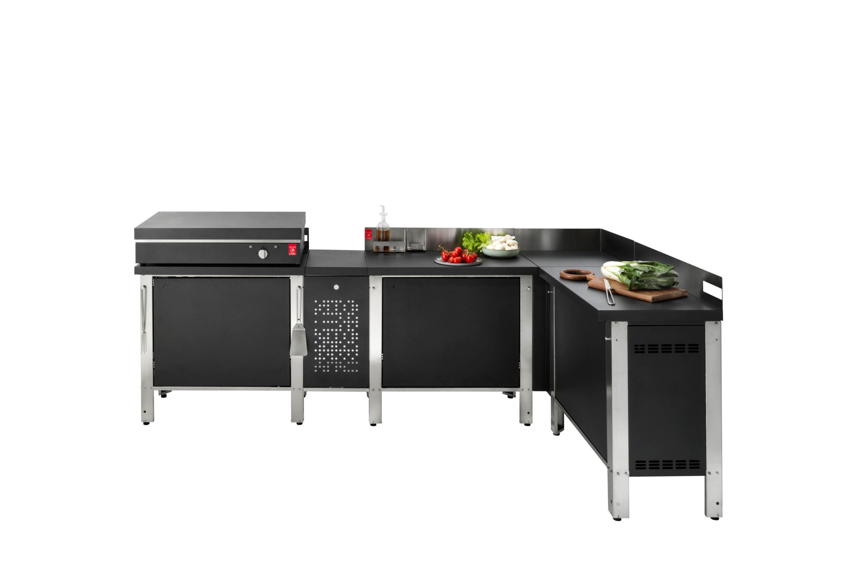 Подвижная поддержка с распашными дверями push &amp; pull из нержавеющей стали PLA.NET Outdoor Cooking Cooking Unit ARCH-00066787 - Вид №3