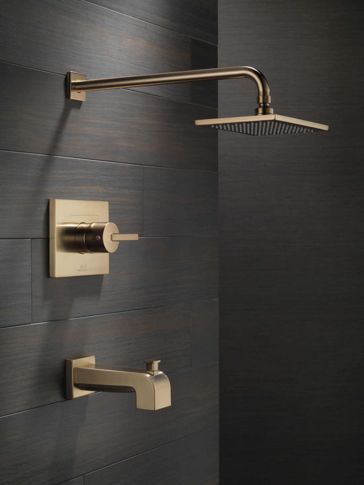 T14453-CZ Для ванны и душа Monitor® серии 14 Delta Faucet Vero Шампанское бронза - Вид №3