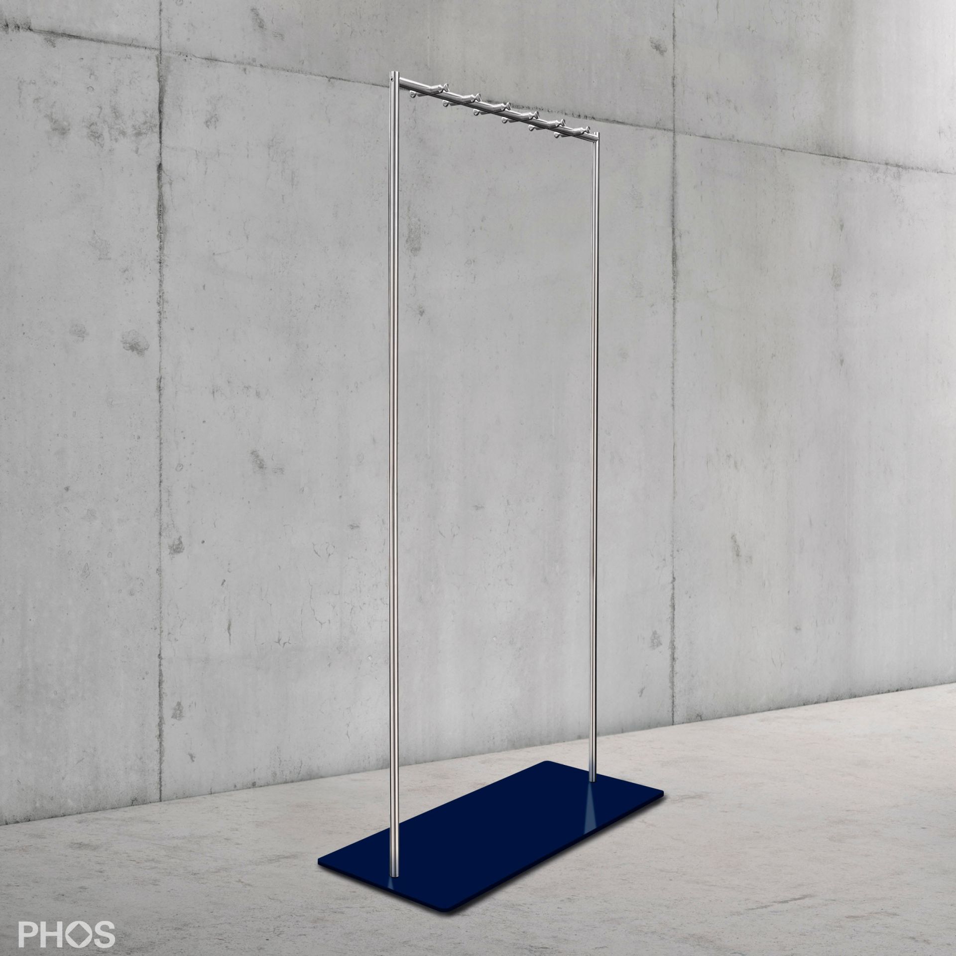 GST3-BPB Вешалка для одежды Twin Pur с крючками для одежды, основание: синее. PHOS  - Вид №1