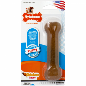 ПР0044619 Игрушка для щенков Косточка с ароматом курицы М Nylabone