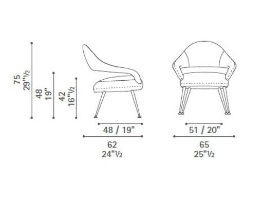 Тканевое кресло с подлокотниками Poltrona Frau коллекция - диваны и кресла ARCH-00115018 - Вид №2