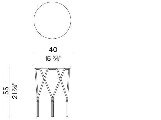 Высокий журнальный столик в HPL Potocco ARCH-00084749 - Вид №4